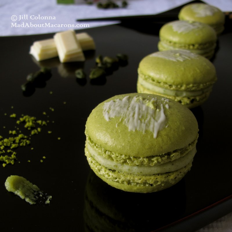 pistachio green tea and wasabi macaron recipe Mad About Macarons Jill Colonna