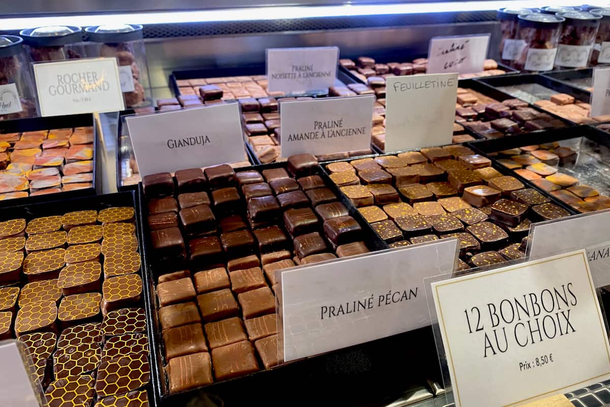 assortment of chocolates and pralines