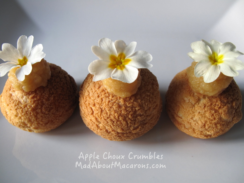 French Apple choux crumbles