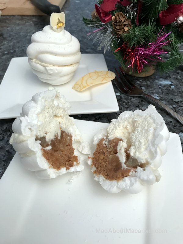 Melting meringue snowball