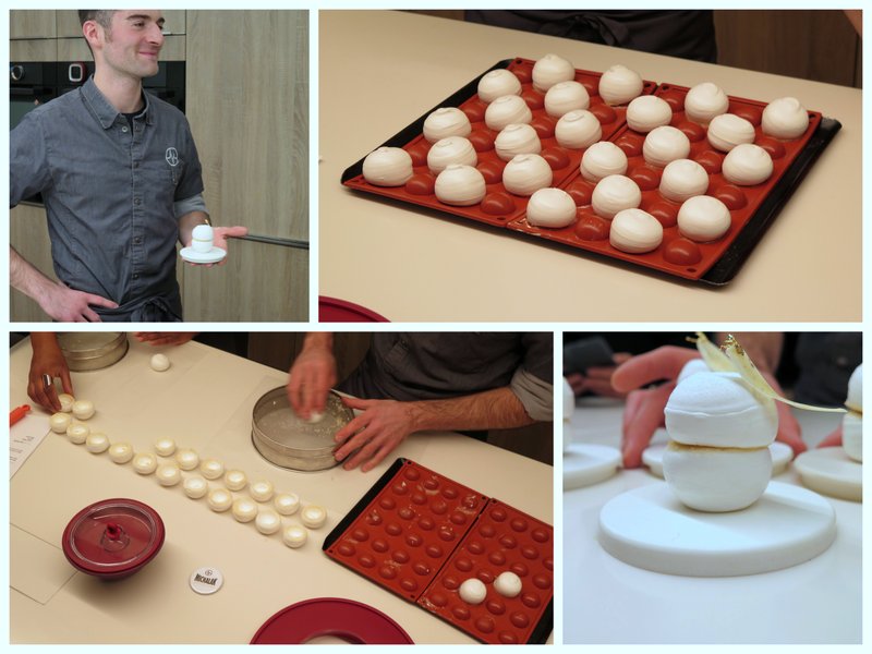 making meringues over silicone moulds
