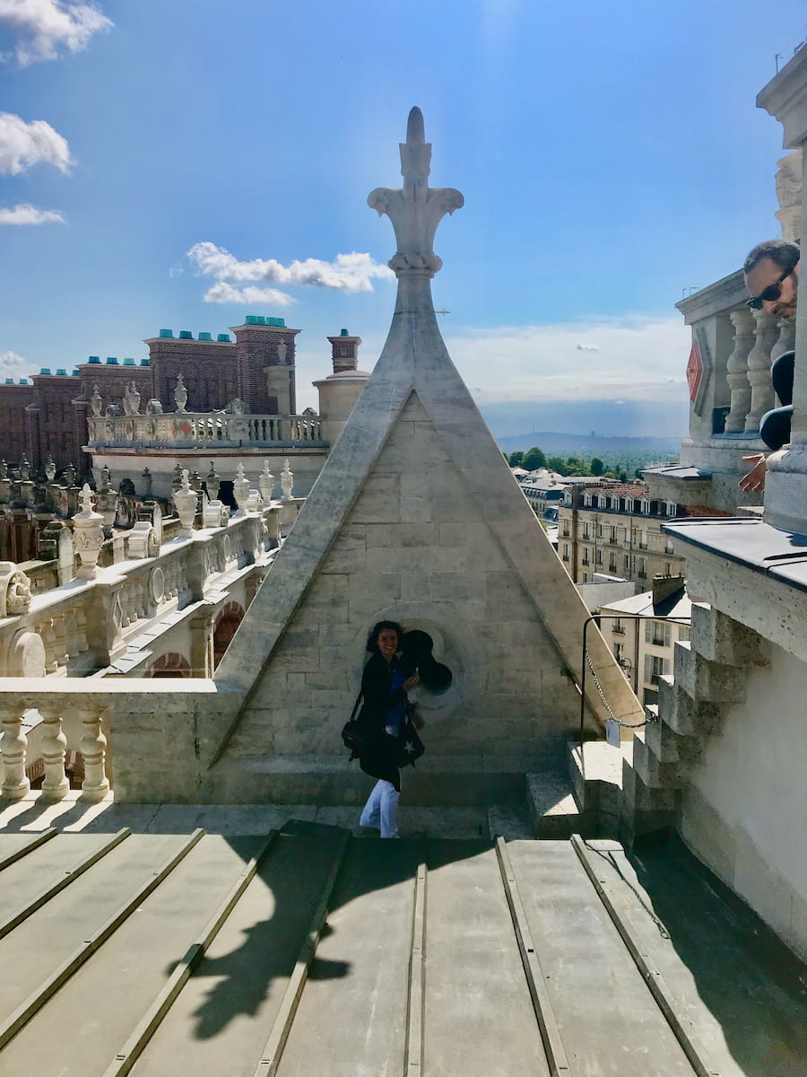 on the castle roof in Saint-Germain-en-Laye