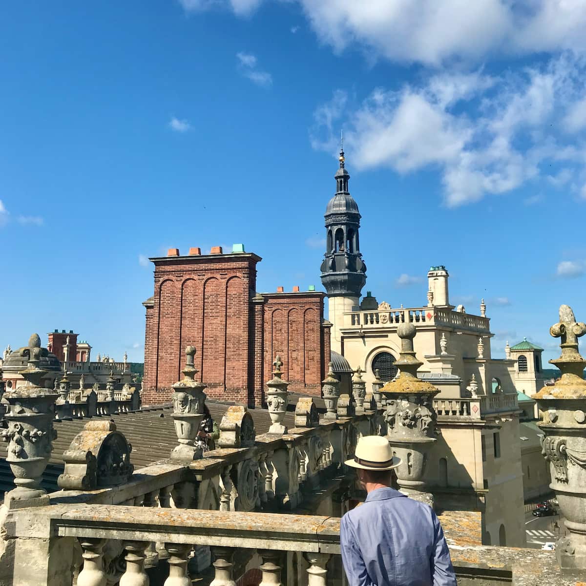 chateau roof visit at Saint-Germain-en-Laye near Paris