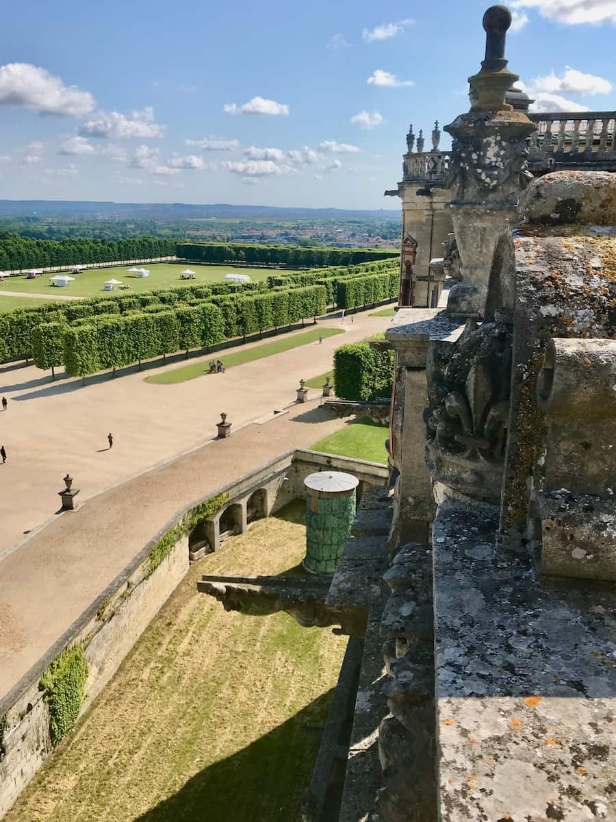 royal garden view from the castle rooftop of Saint-Germain-en-Laye