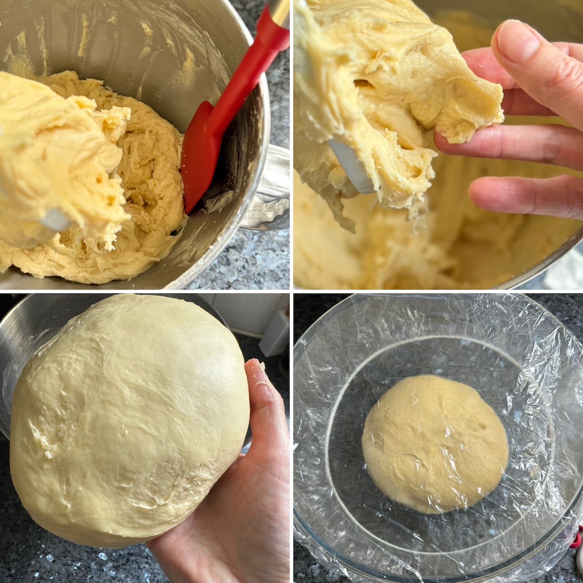 recipe steps to making brioche with the perfect dough not sticking and leaving it to rest to rise