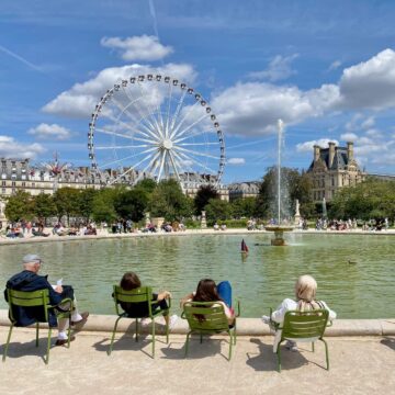 central fountain in the Tuileries garden in Paris