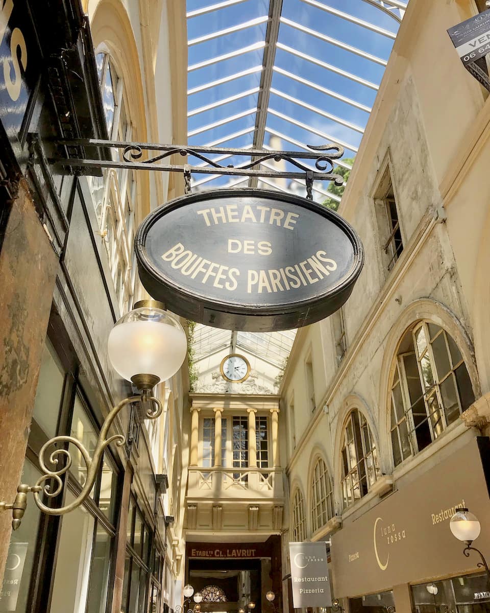 Passage Choiseul in Paris, the location of the opera bouffe