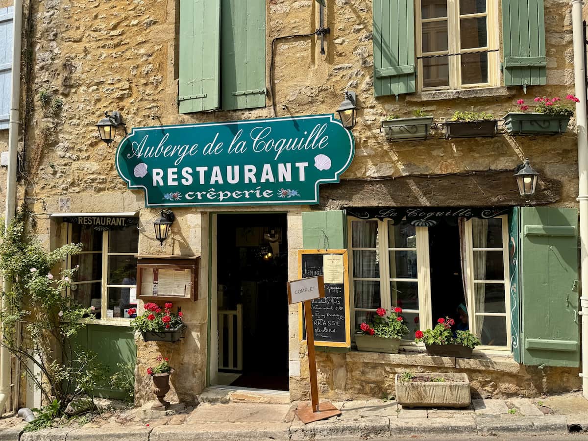 typical quaint restaurant in the French countryside