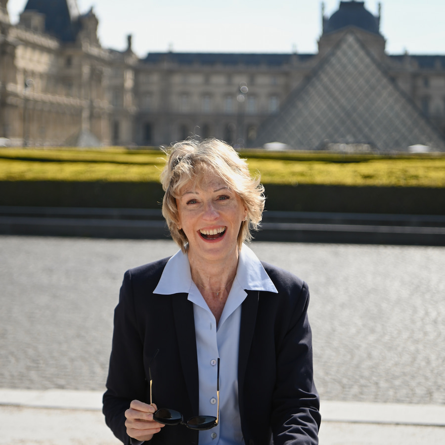Portrait of Jill Colonna, French cookbook author in Paris