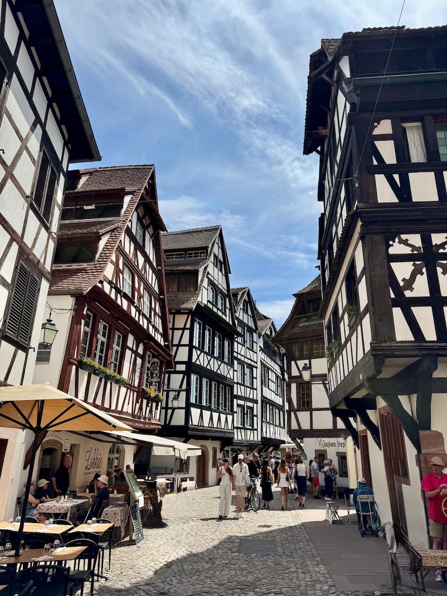 typical timbered houses in Petite France in Strasbourg Alsace